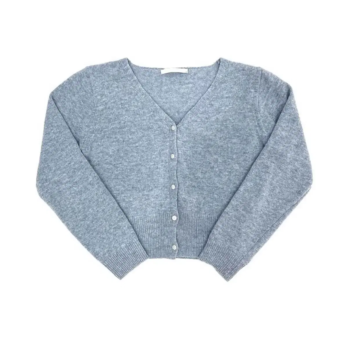 wool v neck cardigan (powder blue)